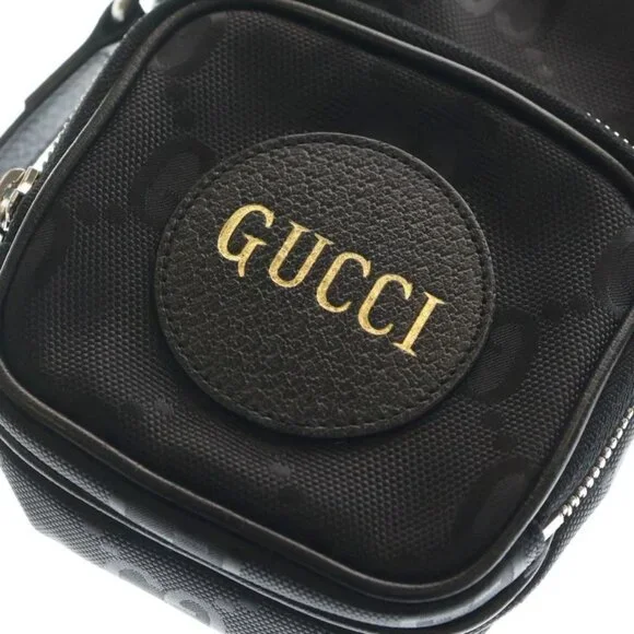 Gucci Off the Grid GG Canvas Leather Shoulder Bag Silver Black - Picture 5 of 6